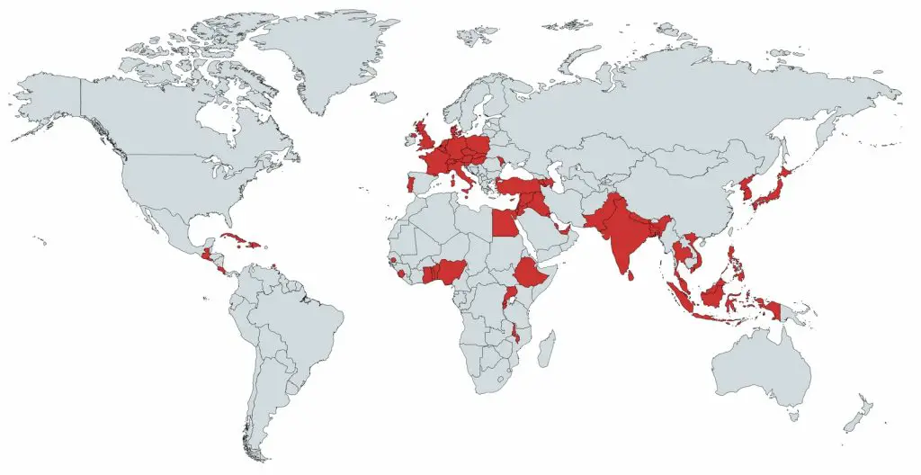 The smallest possible landmass, where 50 percent of the world's population lives, by just using sovereign countries