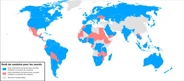 Where deaf people can drive - Vivid Maps