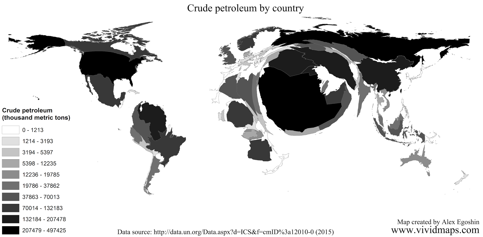 Crude petroleum by country