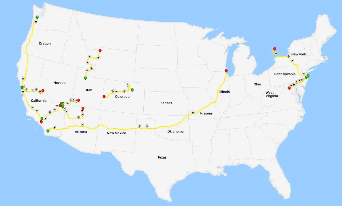 Road Trips Across The U.S. That You'll Never Forget - Vivid Maps