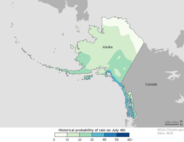 Alaska: Will it Rain on Independence Day?