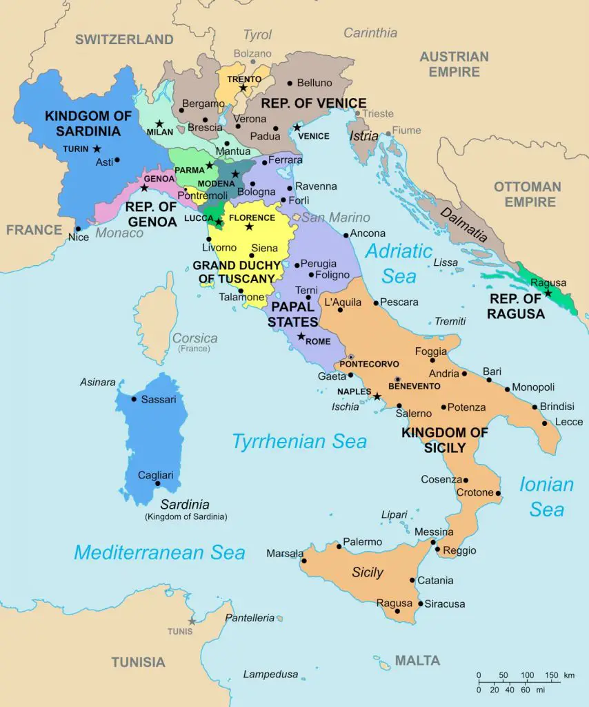 Italy in 1796 - Vivid Maps