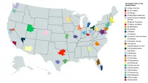 Most Populous Combined Statistical Areas in the U.S. - Vivid Maps