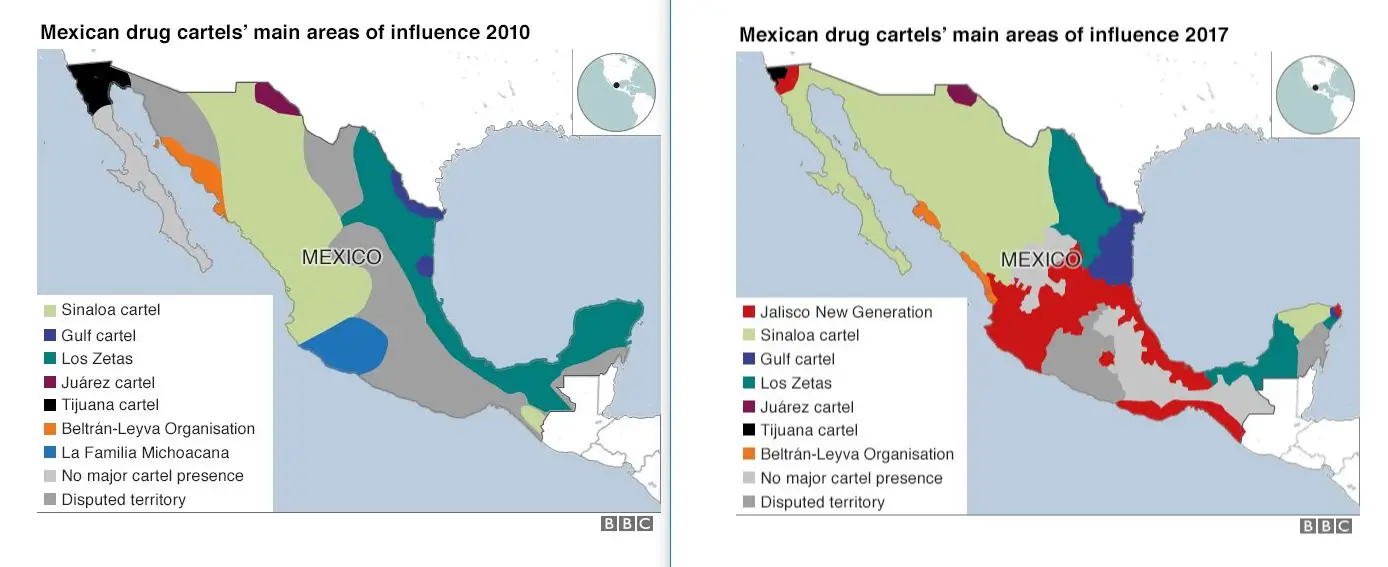 Invasion Of The Drug Cartels Vivid Maps