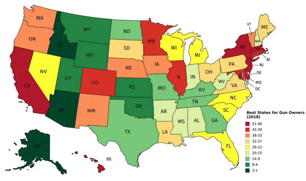 Gun Homicides per 100,000 residents, by US State (2007 - 2016) - Vivid Maps