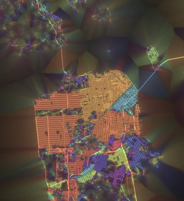 Maps Of Street Layouts Colored By Orientation