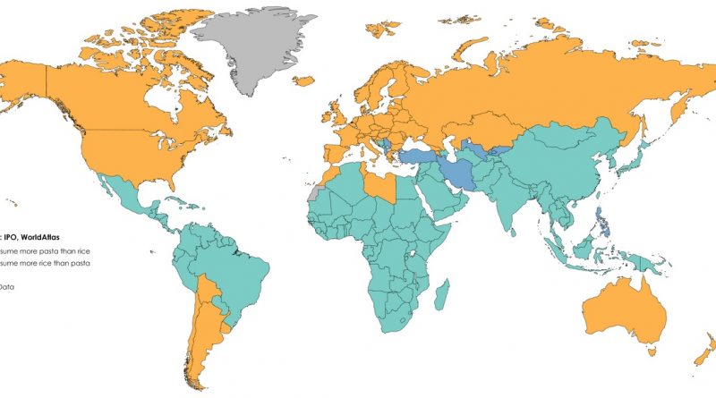Wordl Map: Rice vs. Pasta
