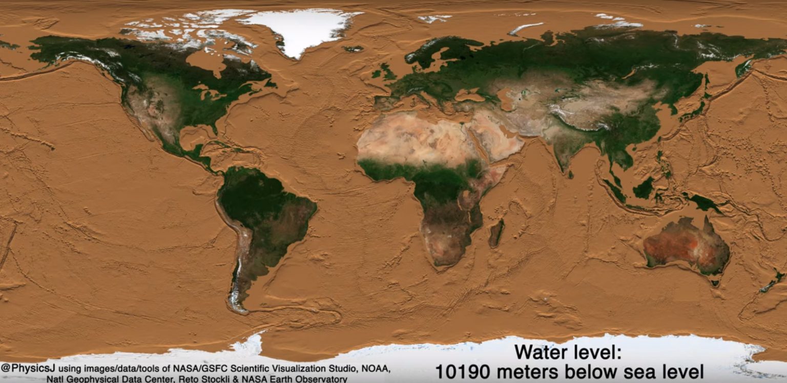 What Earth Would Look Like If All The Oceans Were Drained Vivid Maps