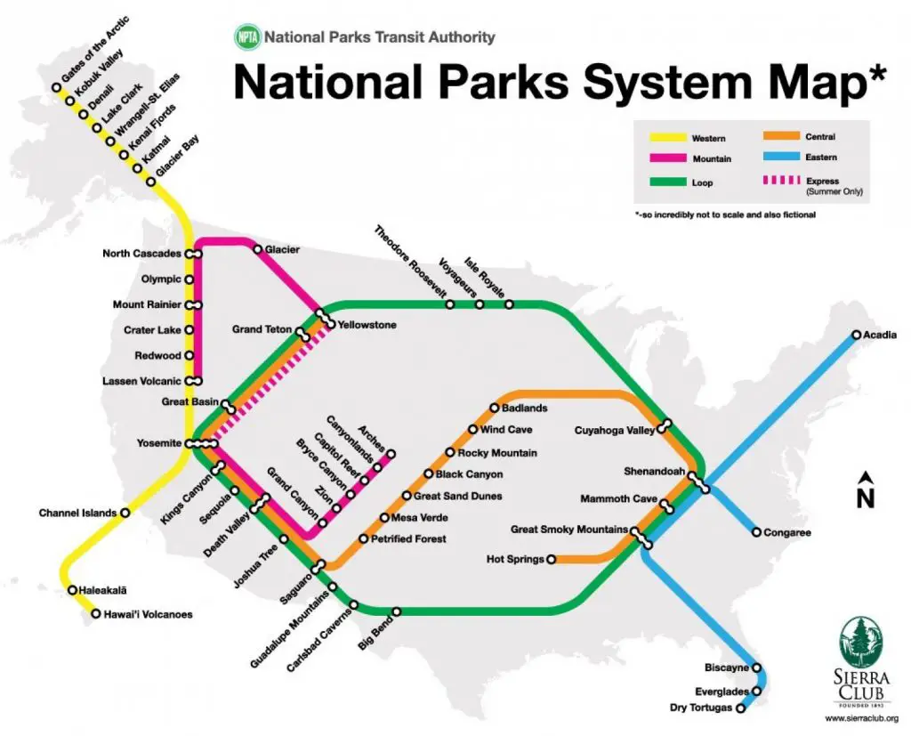 National Parks System Map