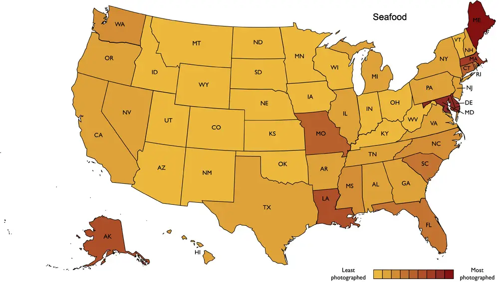 The Most Photographed Food in the U.S. - Vivid Maps