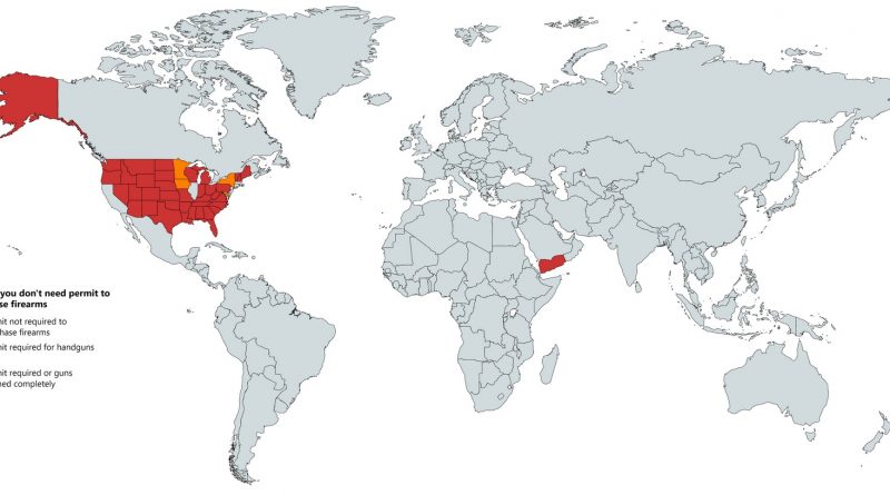 guns permition in the world