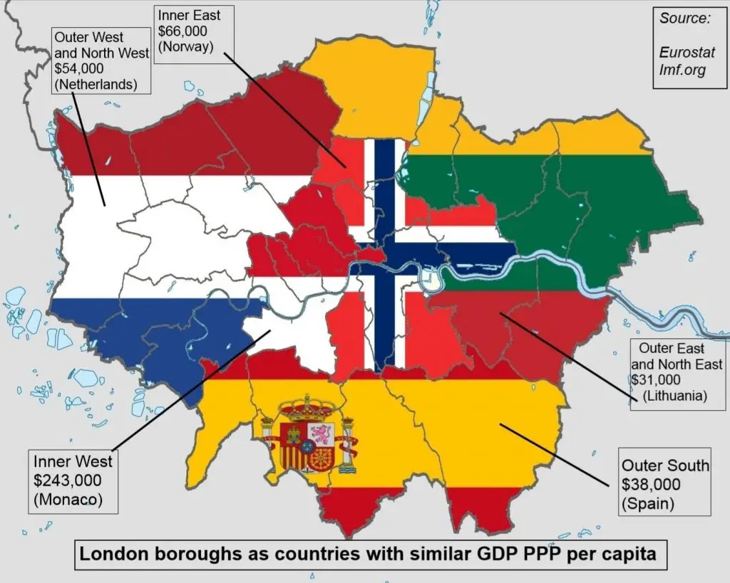 Comparison of the economy of London with the economies of other ...