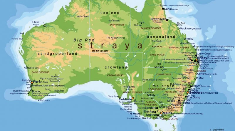 Australia’s Place Nicknames mapped