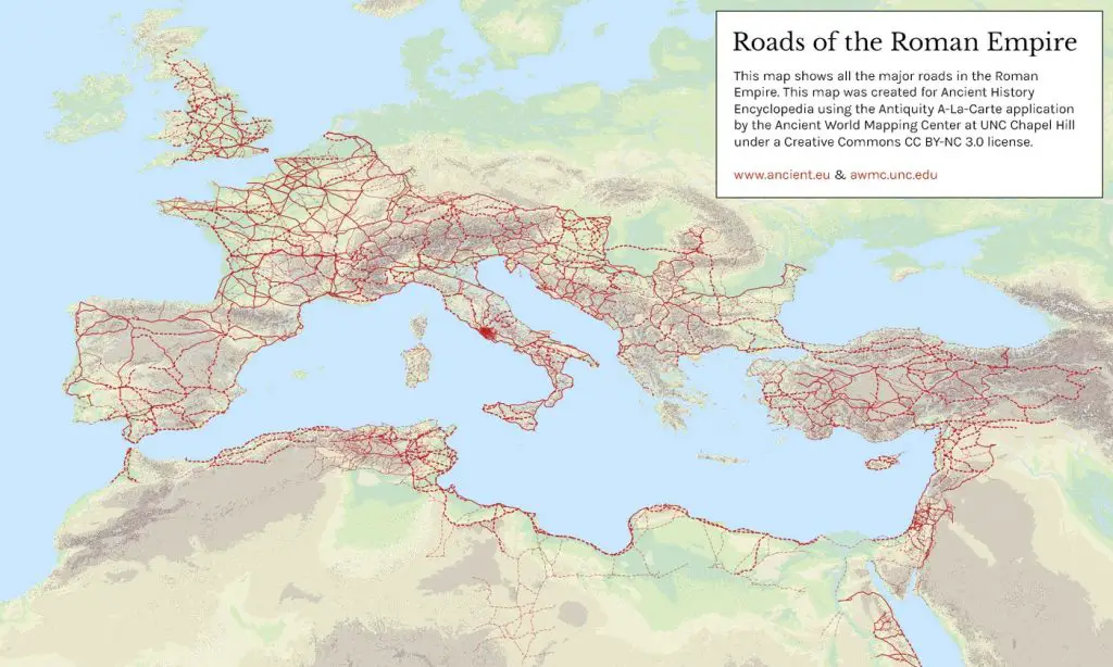 Roads of the Roman Empire - Vivid Maps