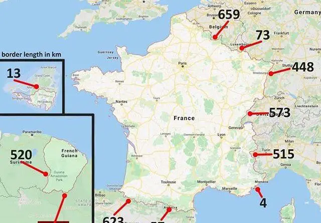 French border map