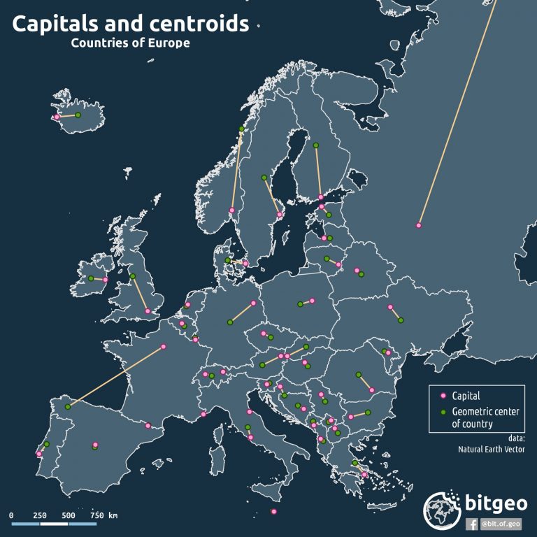 The nearest national capital in Europe Vivid Maps