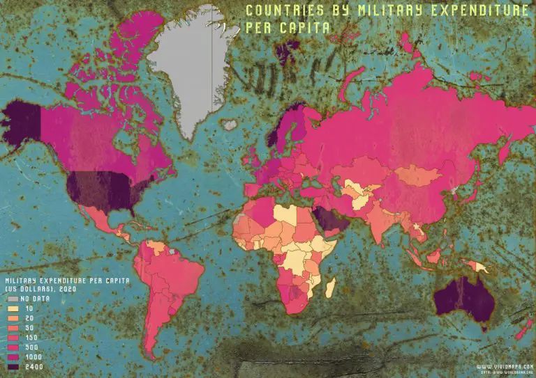 Maps of countries by military expenditure - Vivid Maps