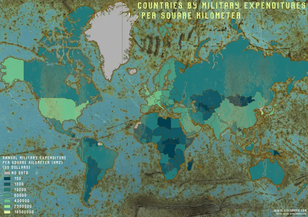 Mapped: World's Top 40 Largest Military Budgets