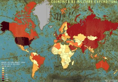 Maps of countries by military expenditure Map of the Biggest Military Budgets