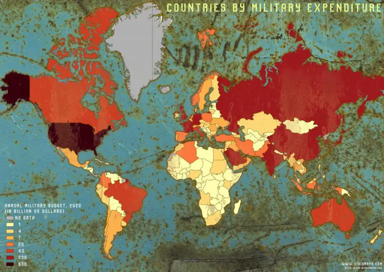 Maps of countries by military expenditure - Vivid Maps