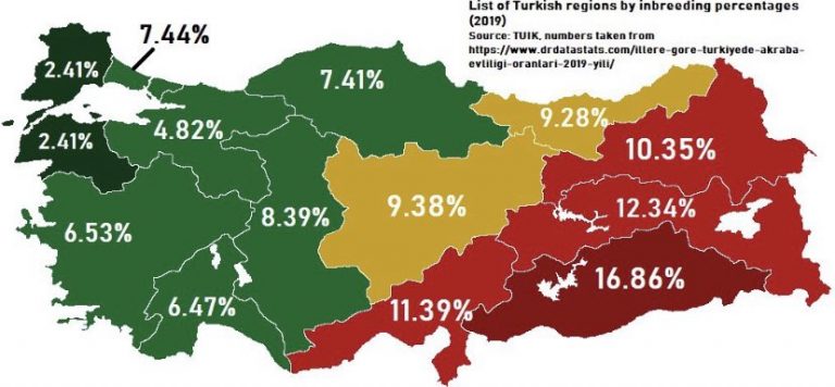 Maps of cousin marriage percentage by country - Vivid Maps