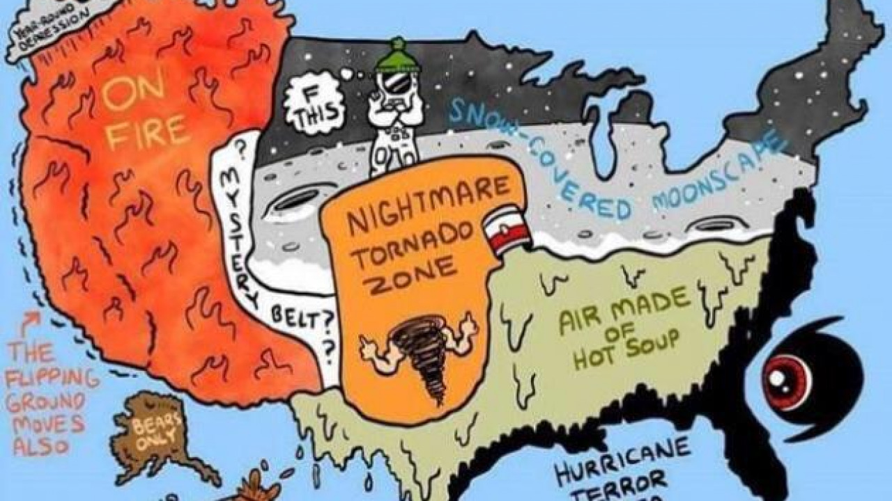 American Stereotypes Map