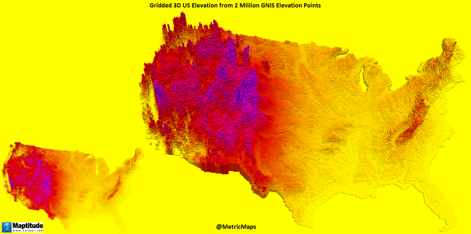 United States Elevation Vivid Maps 6277