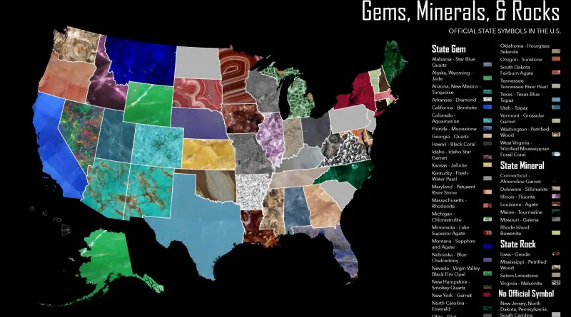 Map of U.S. minerals