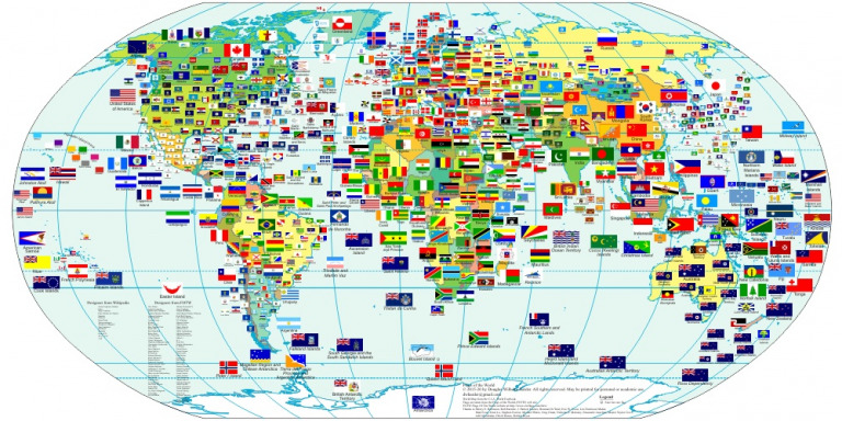 National Flag's Colors Mapped - Vivid Maps