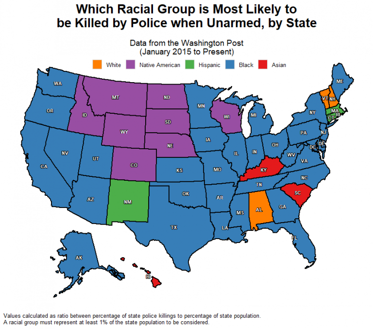 Mapping Police Violence in the United States Vivid Maps