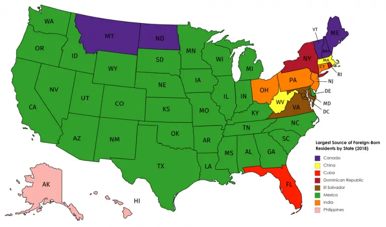 The Foreign-Born Population in the U.S. mapped - Vivid Maps