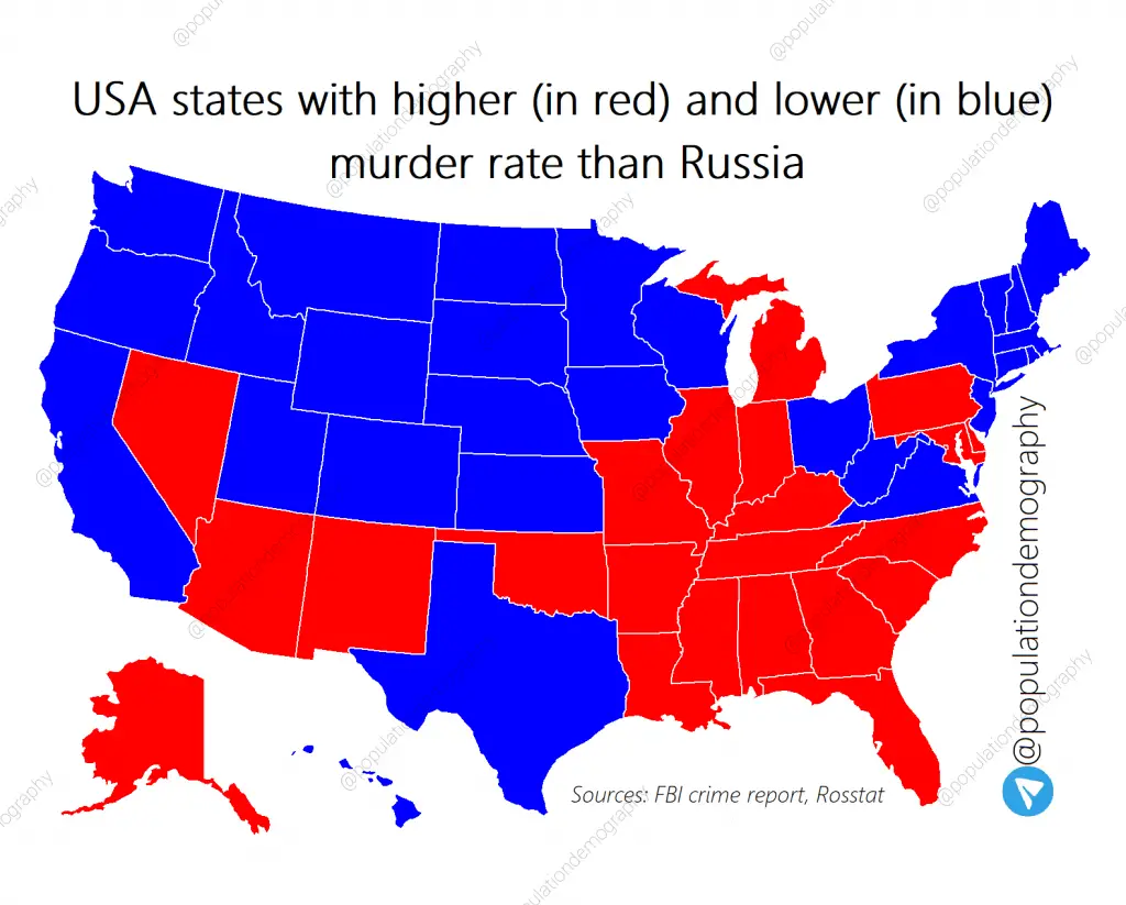 United States Murder Rate Map