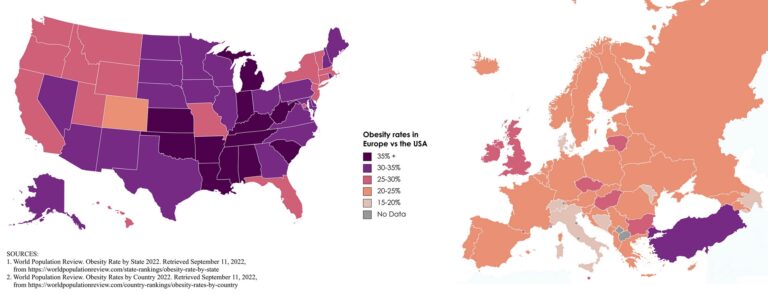 Differences between the United States and Europe mapped - Vivid Maps