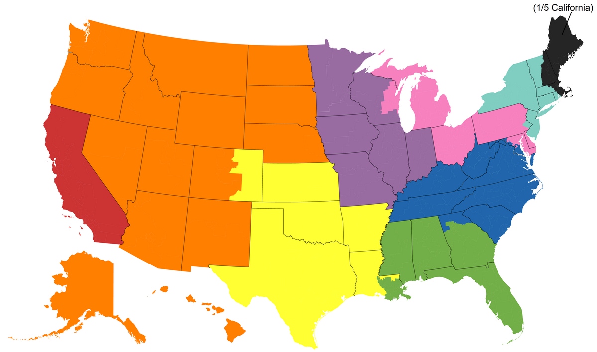 California population mapped Vivid Maps