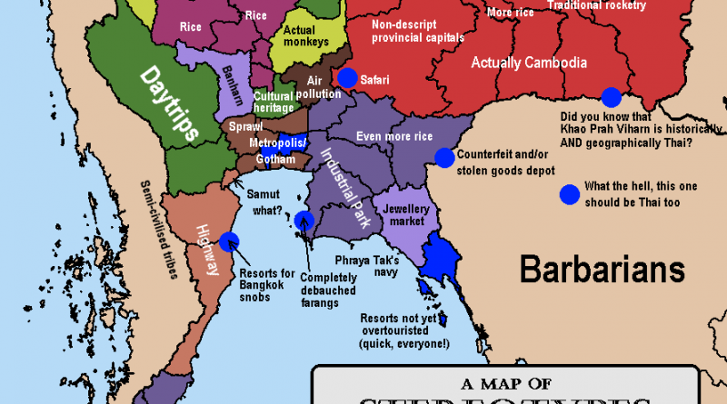 Stereotypes of thailand mapped