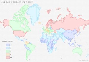 حسام على X: The Average Breast Cup Size in the World, This Map is just for  directions :)  / X