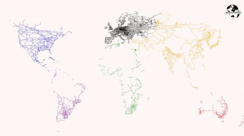 Railroads by continent