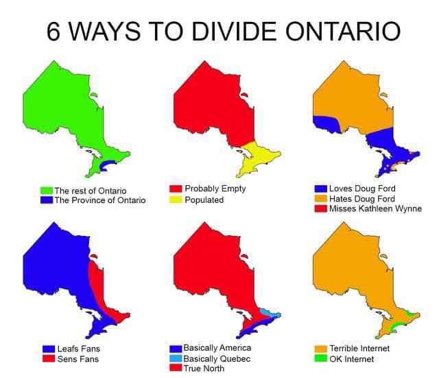 Map of Canadian Ontario