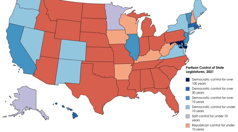 Map of State Legislatures