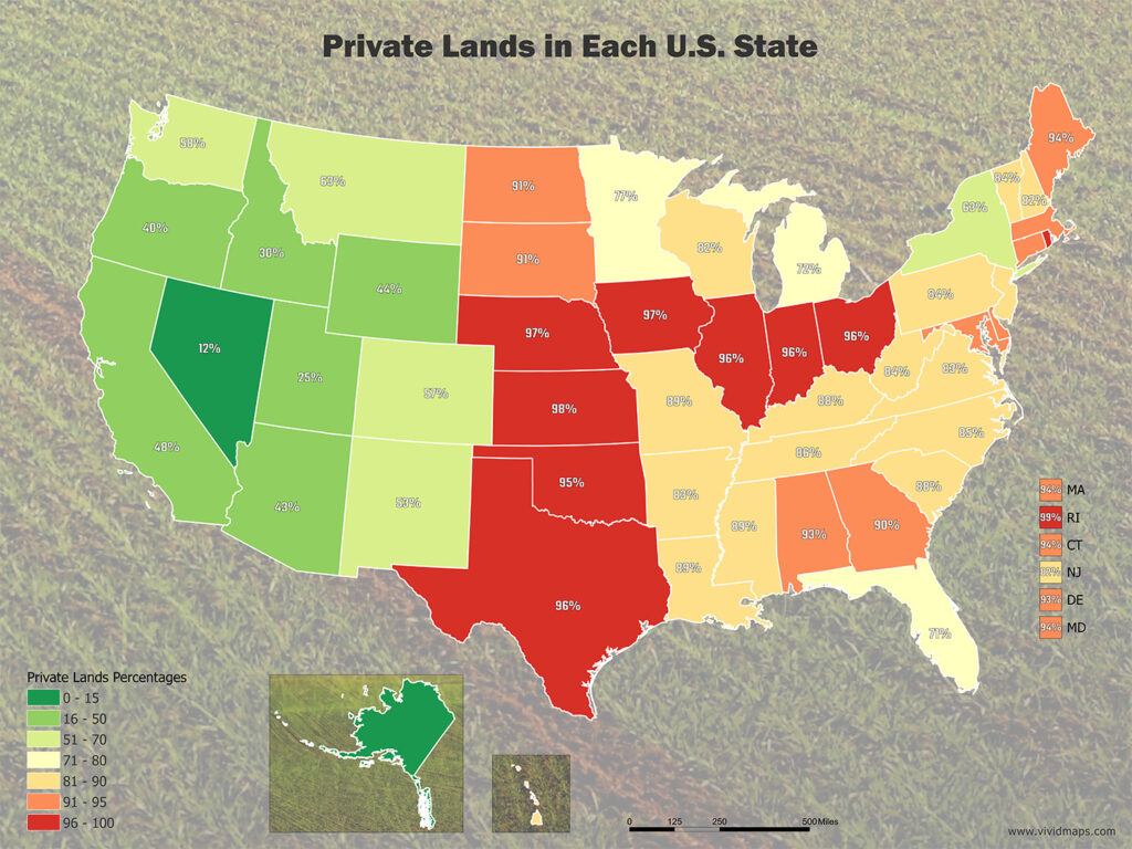 Value Of Private Land In The U S Mapped Vivid Maps