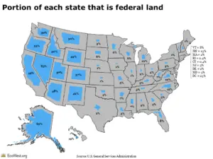 Land owned or administered by the U.S. Federal Government - Vivid Maps