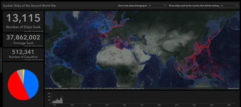 Maps of shipwrecks - Vivid Maps