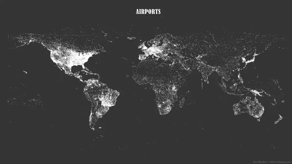 Map of all aiports