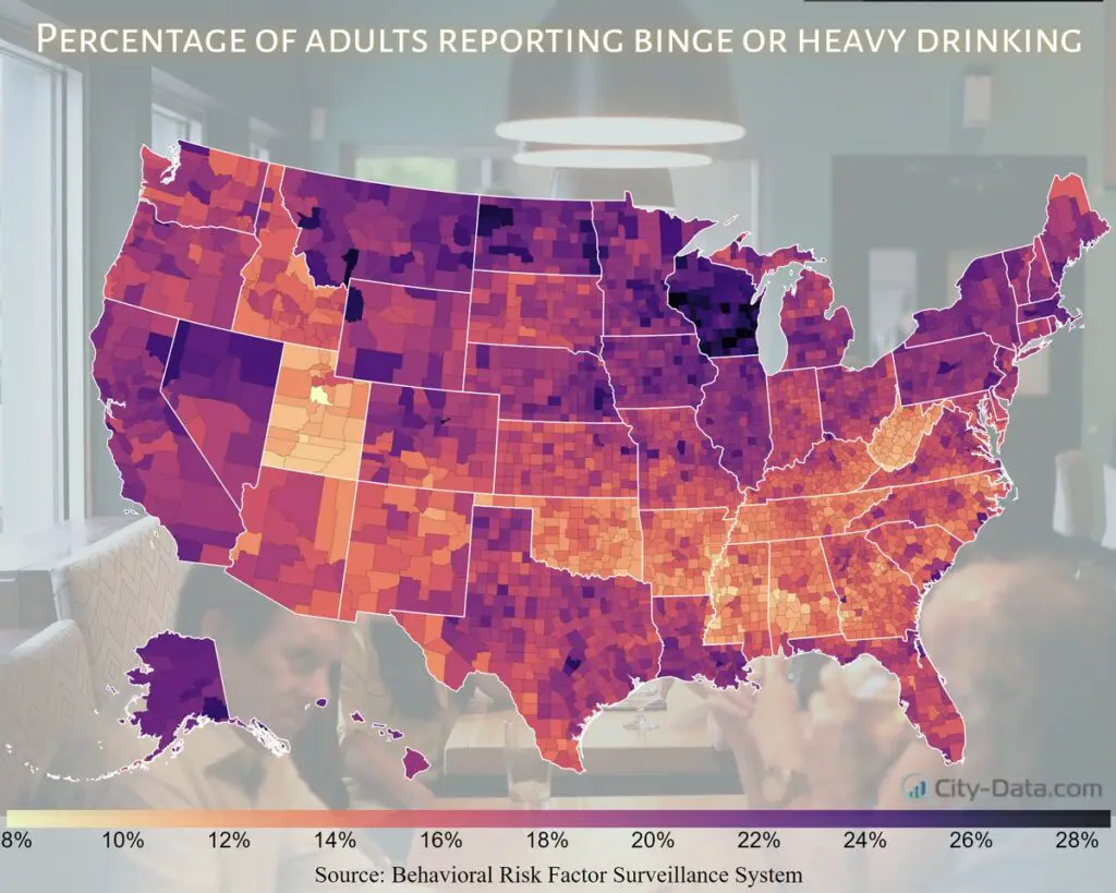 Alcohol consumption in the United States Vivid Maps