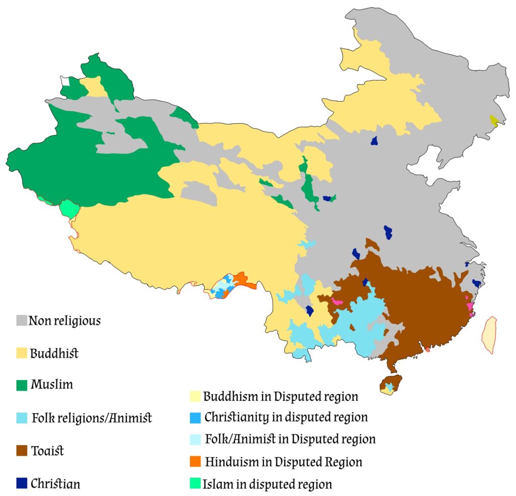 Religion in China mapped