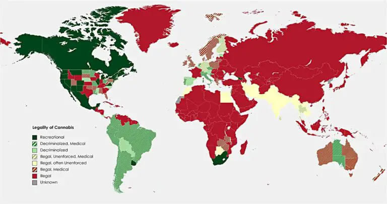 The legality of Cannabis Around the World - Vivid Maps