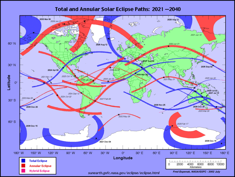 Solar Eclipses Paths Mapped - Vivid Maps