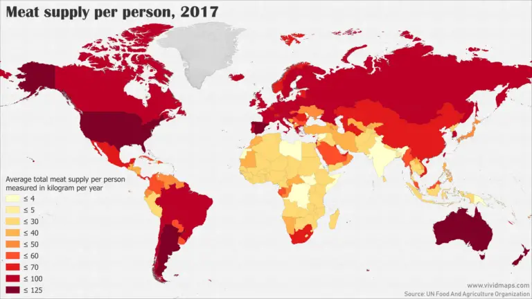 Meat Consumption Mapped - Vivid Maps