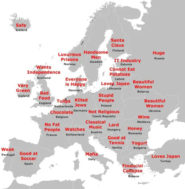 Japanese stereotypes about Europe