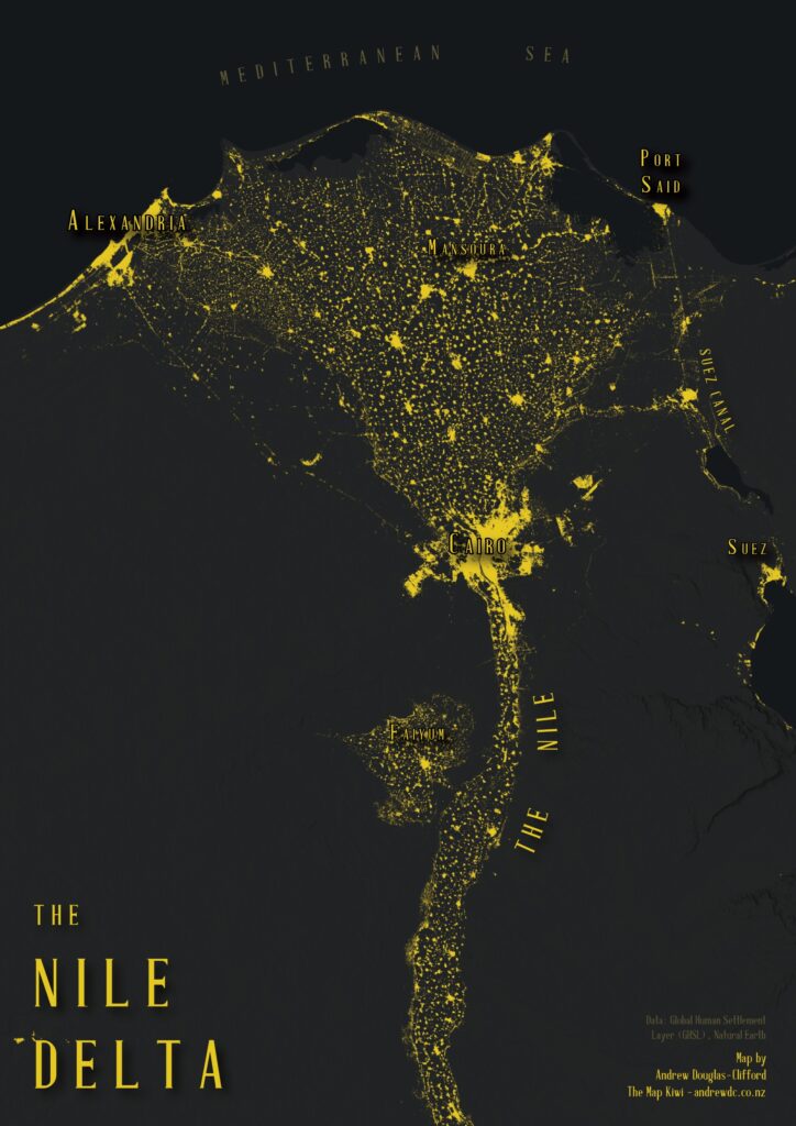 The Settlements of Egypt  mapped